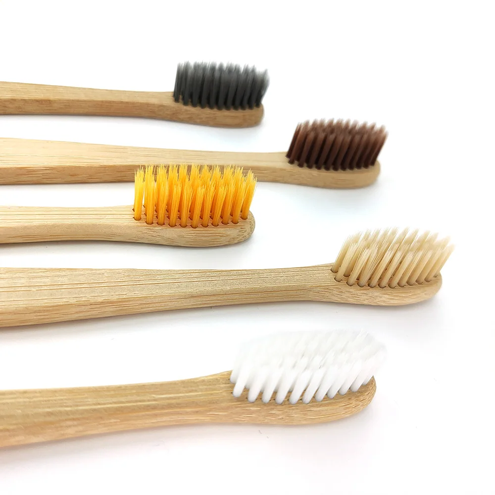 Бамбуковая зубная щетка Экологичная средняя щетина биоразлагаемая