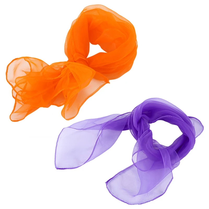 

2 шт., квадратный шифоновый шарф, 70X70 см