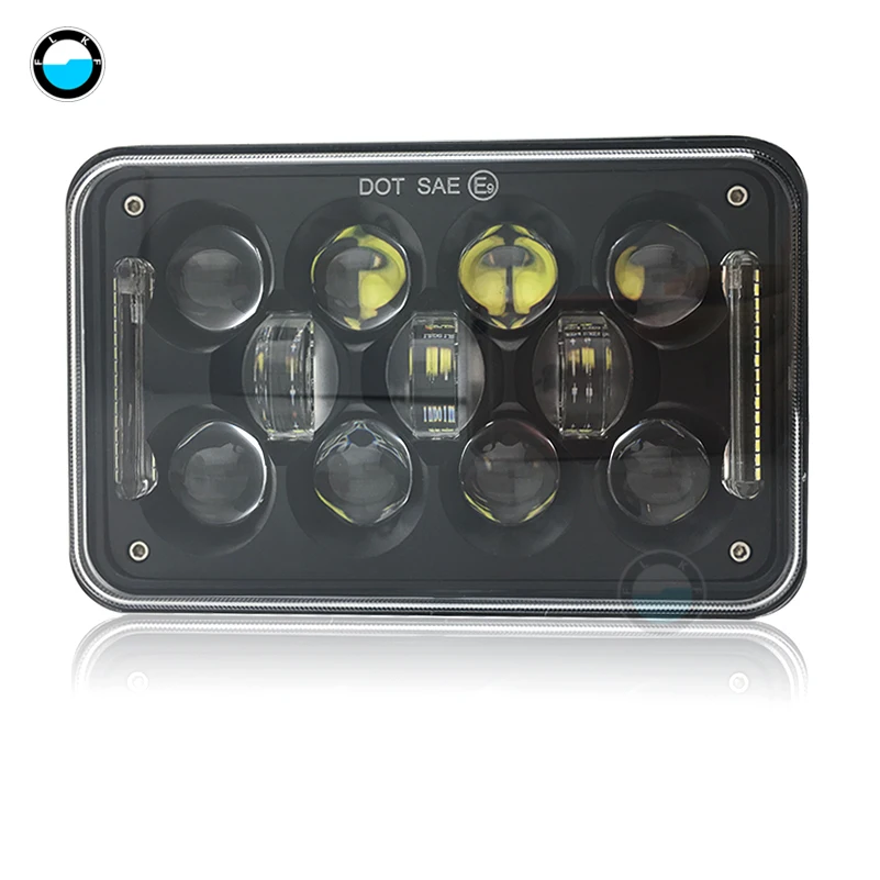 4x6 inch DOT Approved HeadLamp Square 5'' 60W Led Work Hi/Lo beam Light Truck System For Ford Mustang | Автомобили и