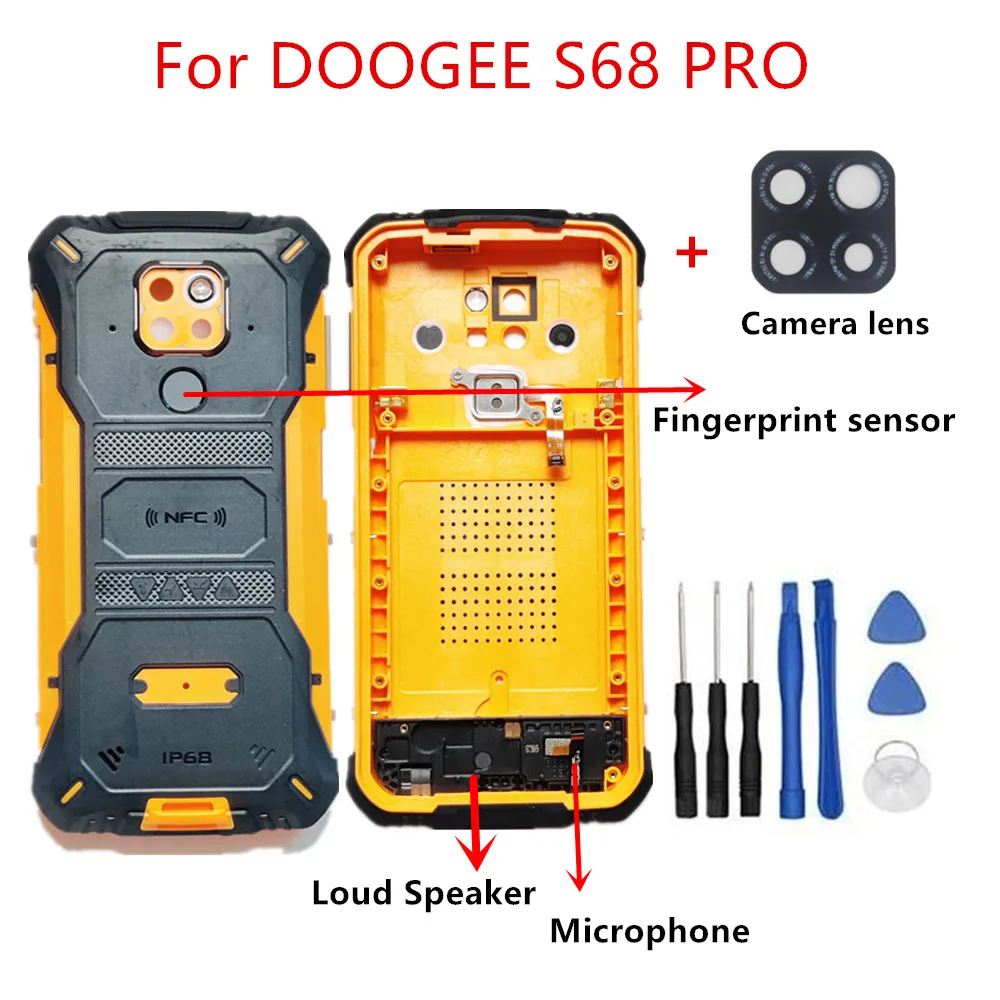 Фото Для DOOGEE S68 PRO корпуса рамы мобильного телефона задняя крышка батареи чехол
