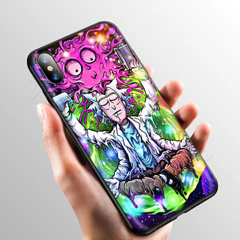 2 Чехол Webbedepp Ricky Morty Art для Apple iPhone 11 Pro XS Max XR X 8 7 6 6S Plus 5 5S SE - Цвет: 2