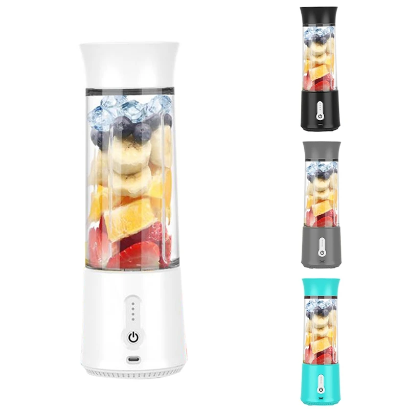 

Portable Blender, Smoothie Juicer Cup - Six Blades, 500Ml Fruit Mixing Machine USB Rechargeable Batteries Juicer