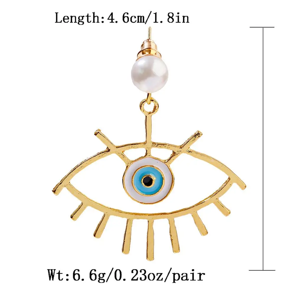 Французские мексиканские модные Висячие серьги для девочек сплав в форме глаза