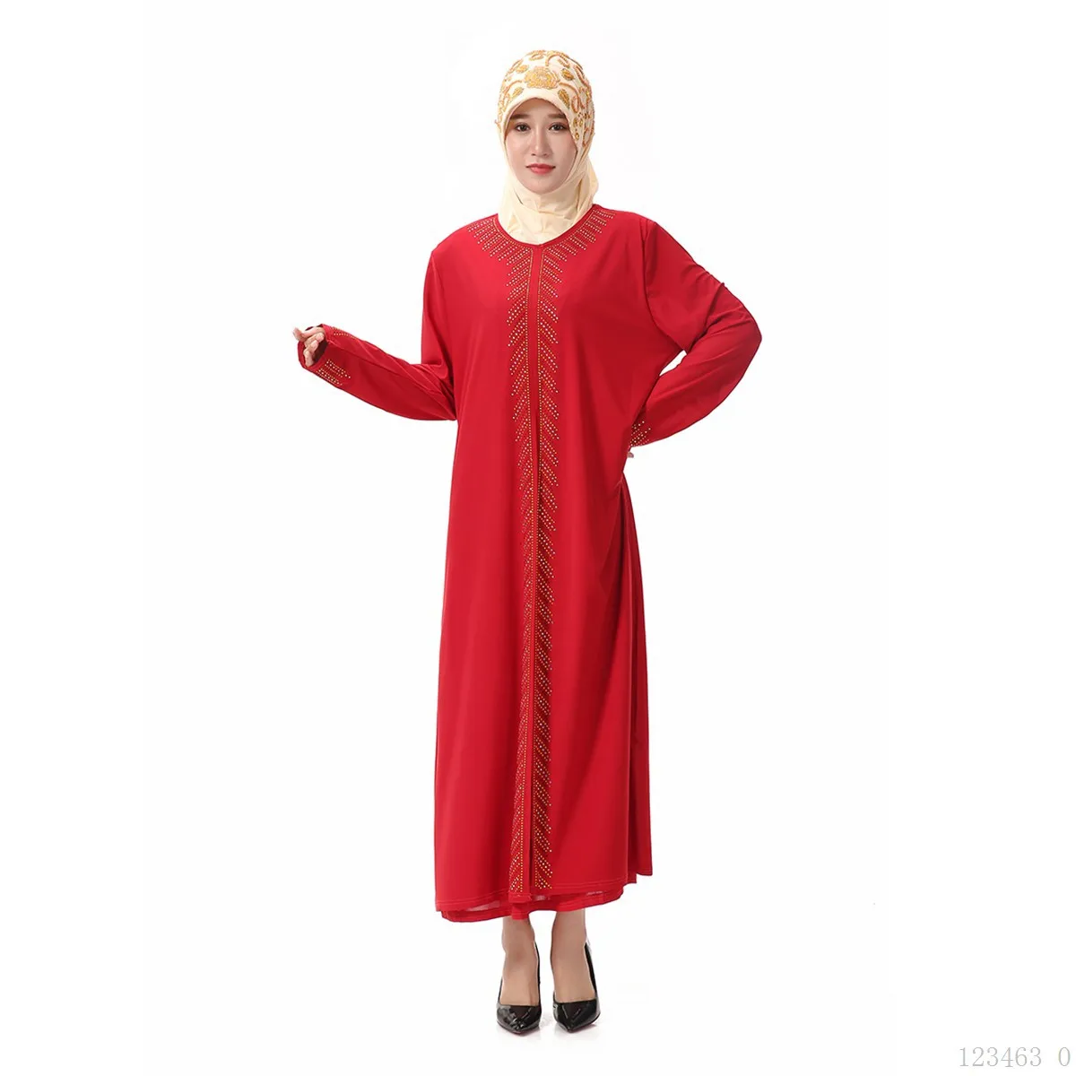 Abaya Дубайский хиджаб платье для женщин, мусульманская одежда с длинным рукавом, отделанная бисером, африканская одежда, Vestido Kaftan, Турция, Рам...
