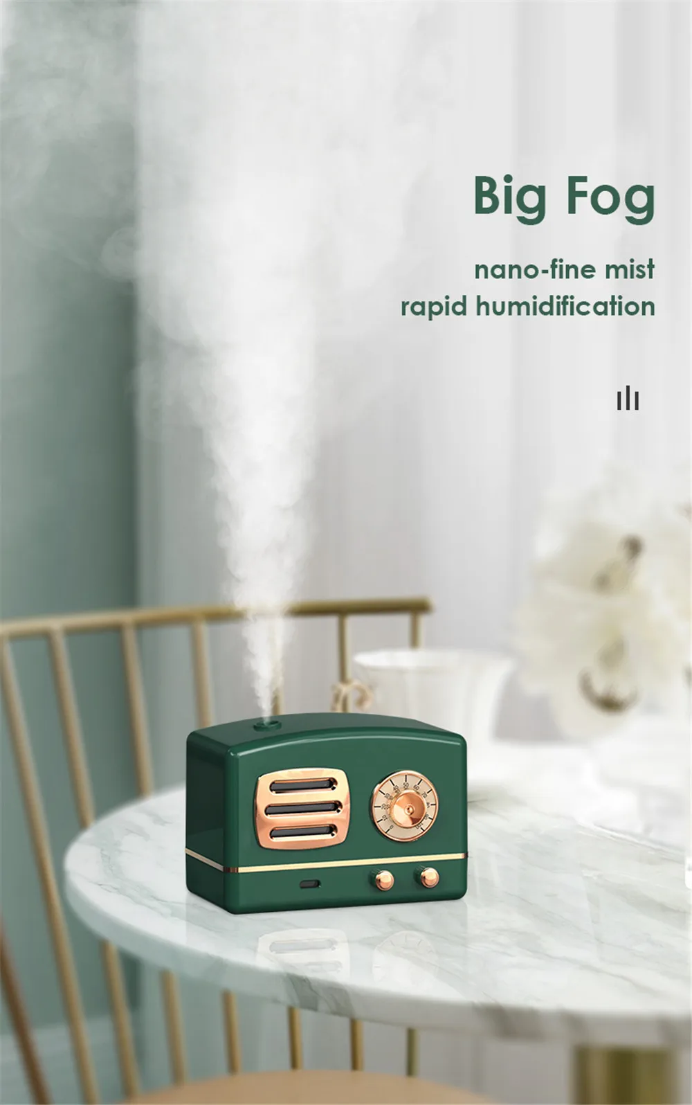 40 # увлажнитель диффузор для эфирных масел маленький радио Тип в ретро-стиле