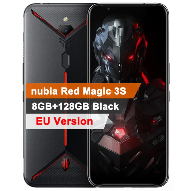 8G 128G Black Глобальная версия,, zte Nubia Red Magic 3 S, игровой мобильный телефон 6,65 ''Snapdragon 855 Plus, сканер отпечатков пальцев, 5000 мА/ч, 27 Вт, FastCharge - Цвет: 8G 128G Black