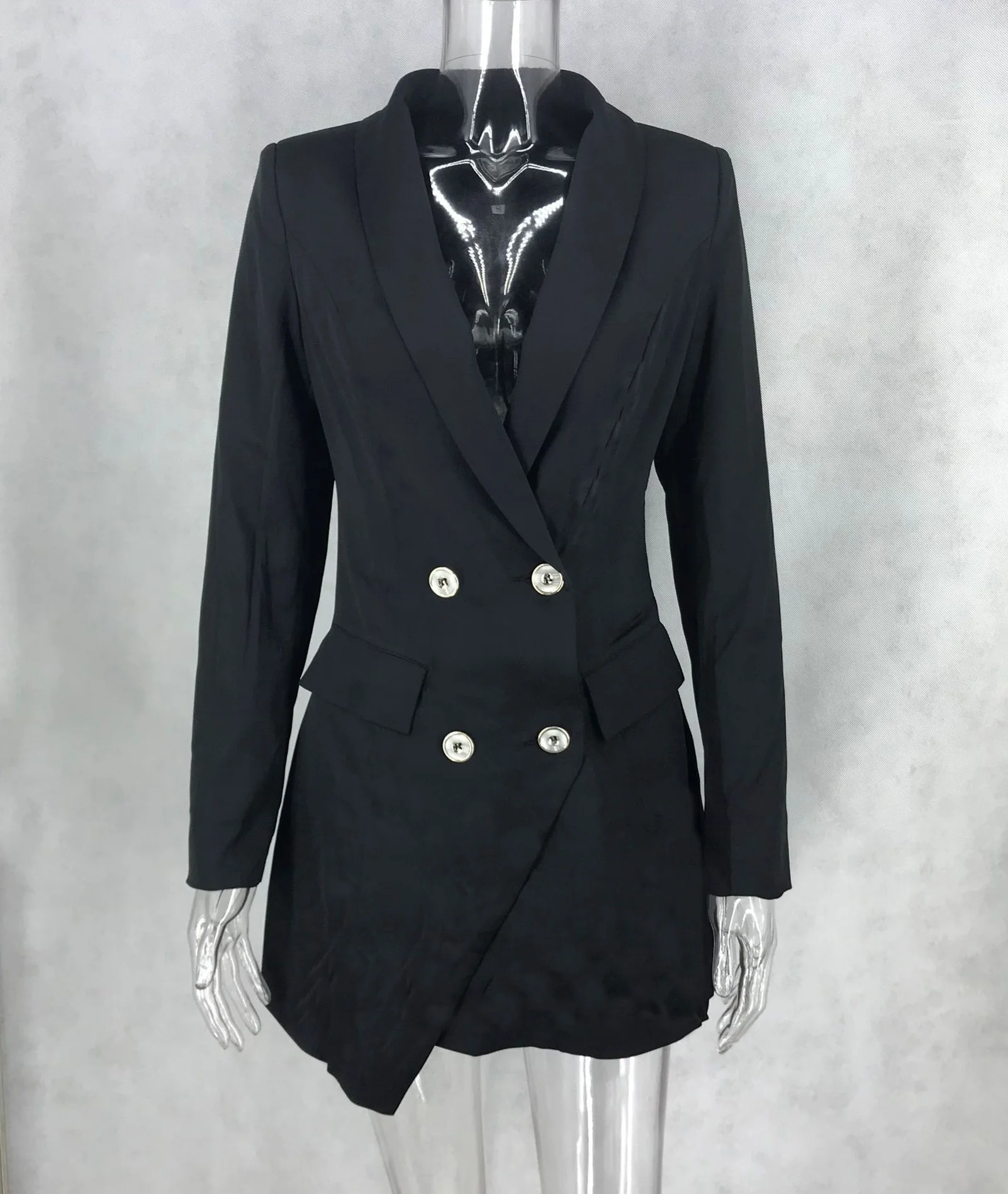 Женское офисное платье-блейзер с длинным рукавом элегантное вечернее облегающее