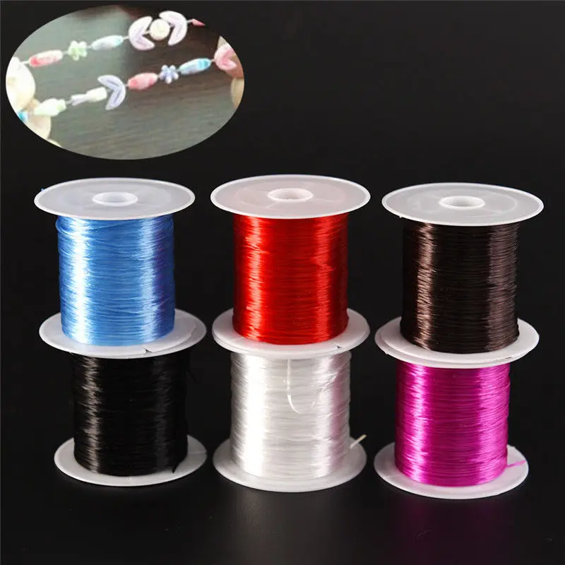 

DIY Round Elastic Line Transparent Crystal Elastic Beading Cord String Thread For Jewelry Making Necklace 1.0mm
