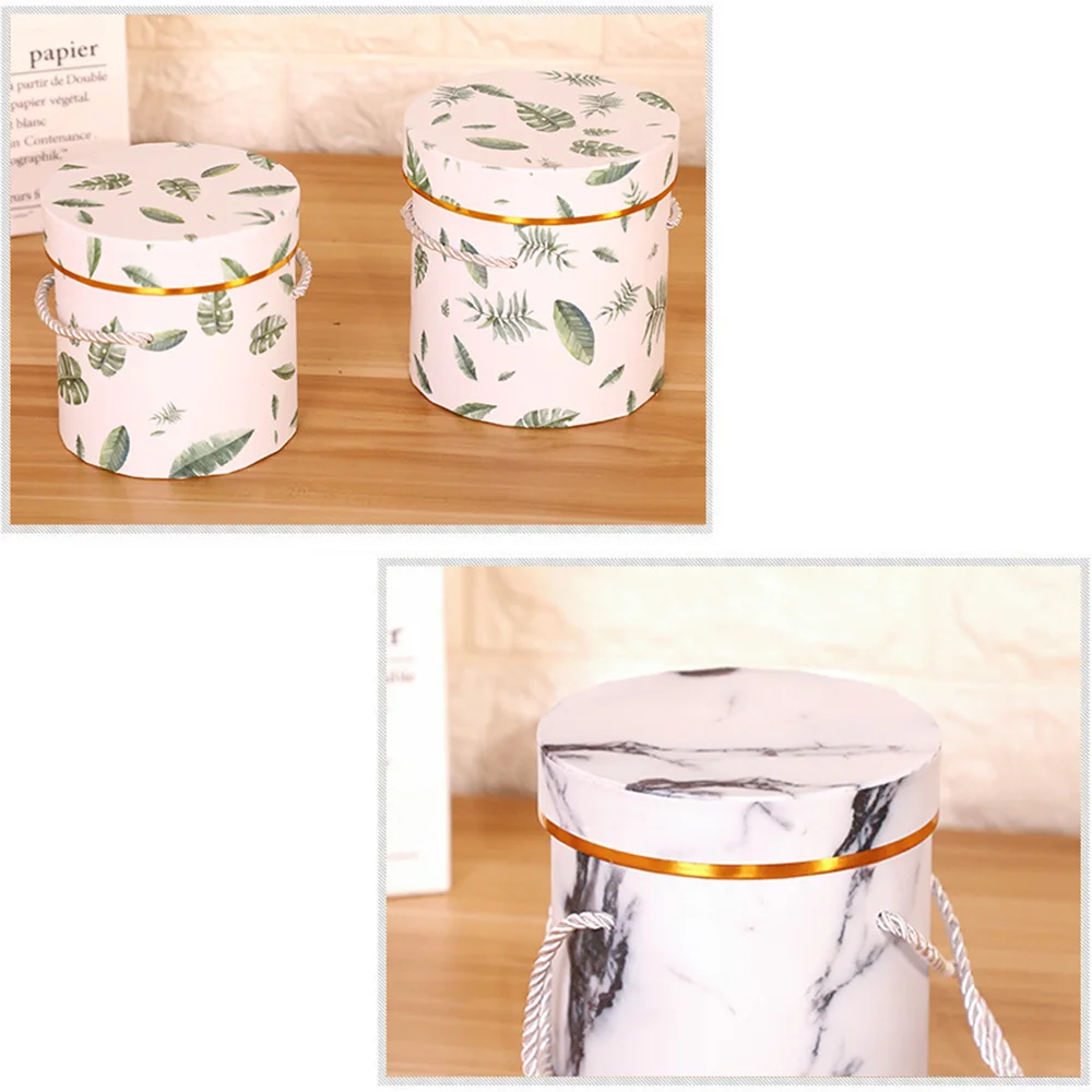 Объятия ведро круглый цветок бумажная коробка с крышкой флорист подарок конфеты