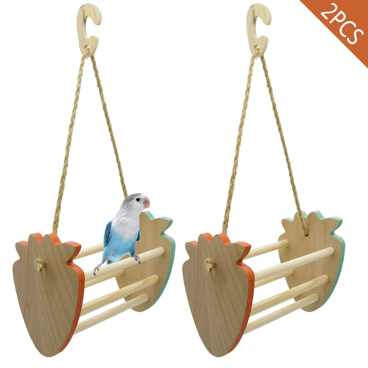 

2 шт./упаковка, деревянные игрушечные попугаи