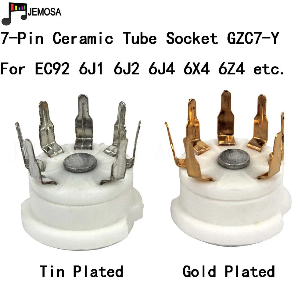 Tubo de vacío de cerámica B7G de 10 piezas, 7 pines, Conector de tubo GZC7-Y PCB, montaje de Audio HIFI DIY para 6Z4 ea91 EC92 6X4 6J1 6J2 6J4, Envío Gratis