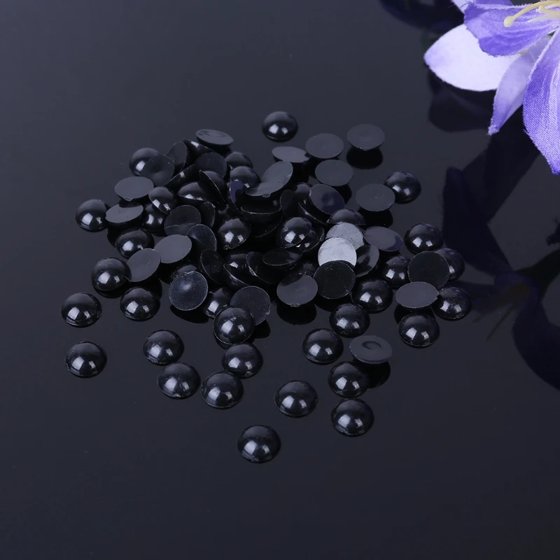 

600 шт. "сделай сам" для детей от 3 до 10 мм туфли на плоской подошве с круглым носком, в виде черных глаз пластиковая кукла Безопасность глаз для ...