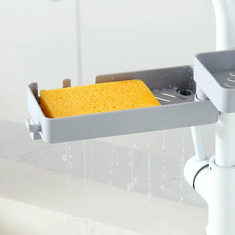 

New Double Layer Rotatable Rag Sponge Basket Faucet Drain Rack Organizer Durable SCI88