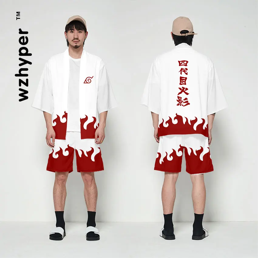 Костюм Наруто японский кардиган с 3d принтом и даосский халат китайский стиль