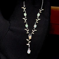 925 sterling silver opal sterling necklaces 925 for women classic pendants silver gold filled necklace