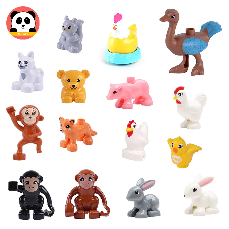 Большой конструктор сделай сам аксессуары для цыплят обезьяны свиньи кошки