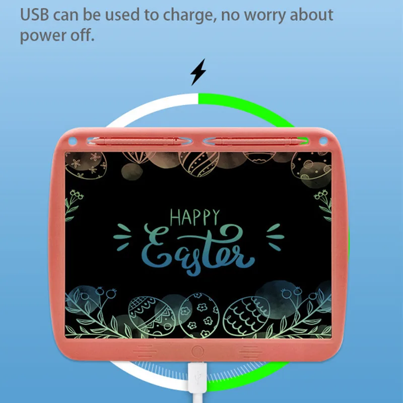 15 дюймов ЖК-дисплей почерк доска Перезаряжаемые красочные цифровой планшет для