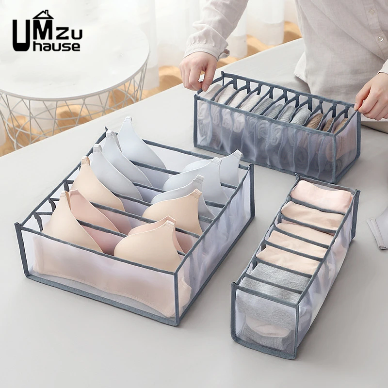 

Underwear Bra Storage Boxes Sock Panties Knickers Jeans T-Shirt Tie Foldable Case Drawer Locker Clothes Wardrobe Home Organizers