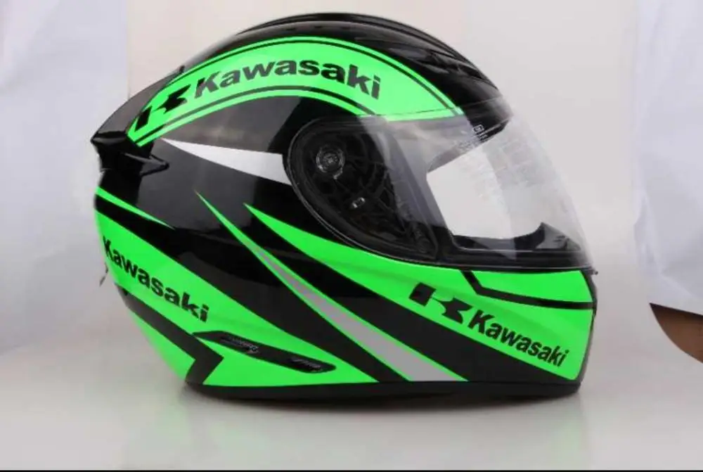 Мотоциклетный Профессиональный гоночный шлем для Kawasaki классический зеленый