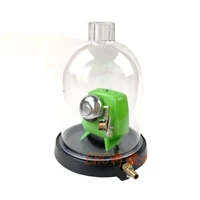 vacuum hood suction disc bell in vacuum laboratory plastic jar sound physics scientific experimental tool
