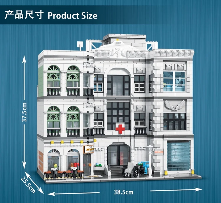 

2021 NEW MOC City Streetview Series The brickstive Toys Store Afol Square Post Model Modular Building Blocks Bricks Toys Gifts