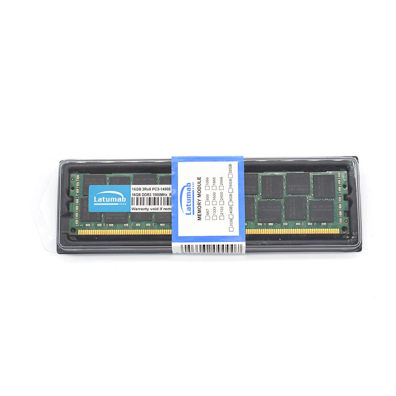 Серверная память Latumab DDR3 16 ГБ 32 64 1866 МГц регистровая с ECC PC3-14900 240 контактов