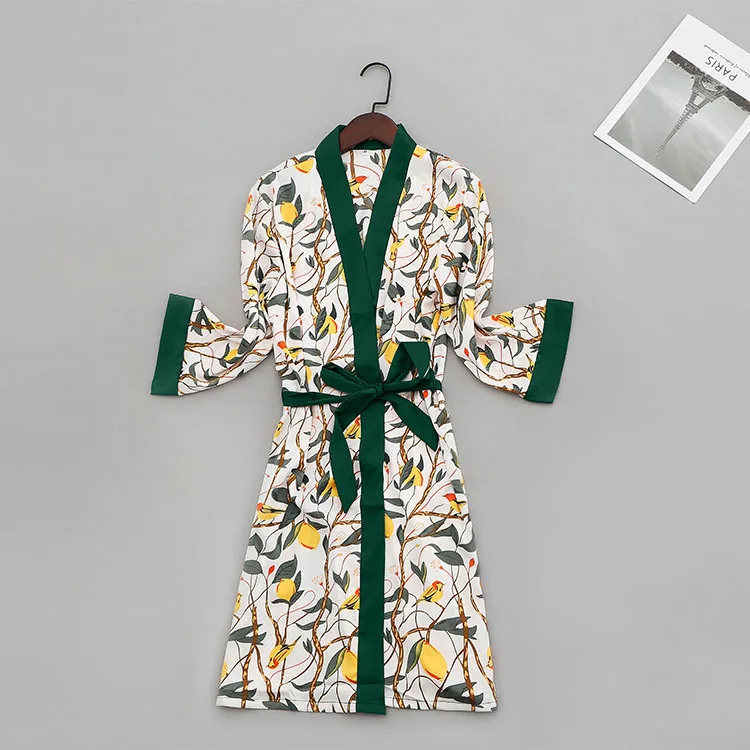 Женская пижама с длинным рукавом и подтяжками из вискозы|Комплекты халатов