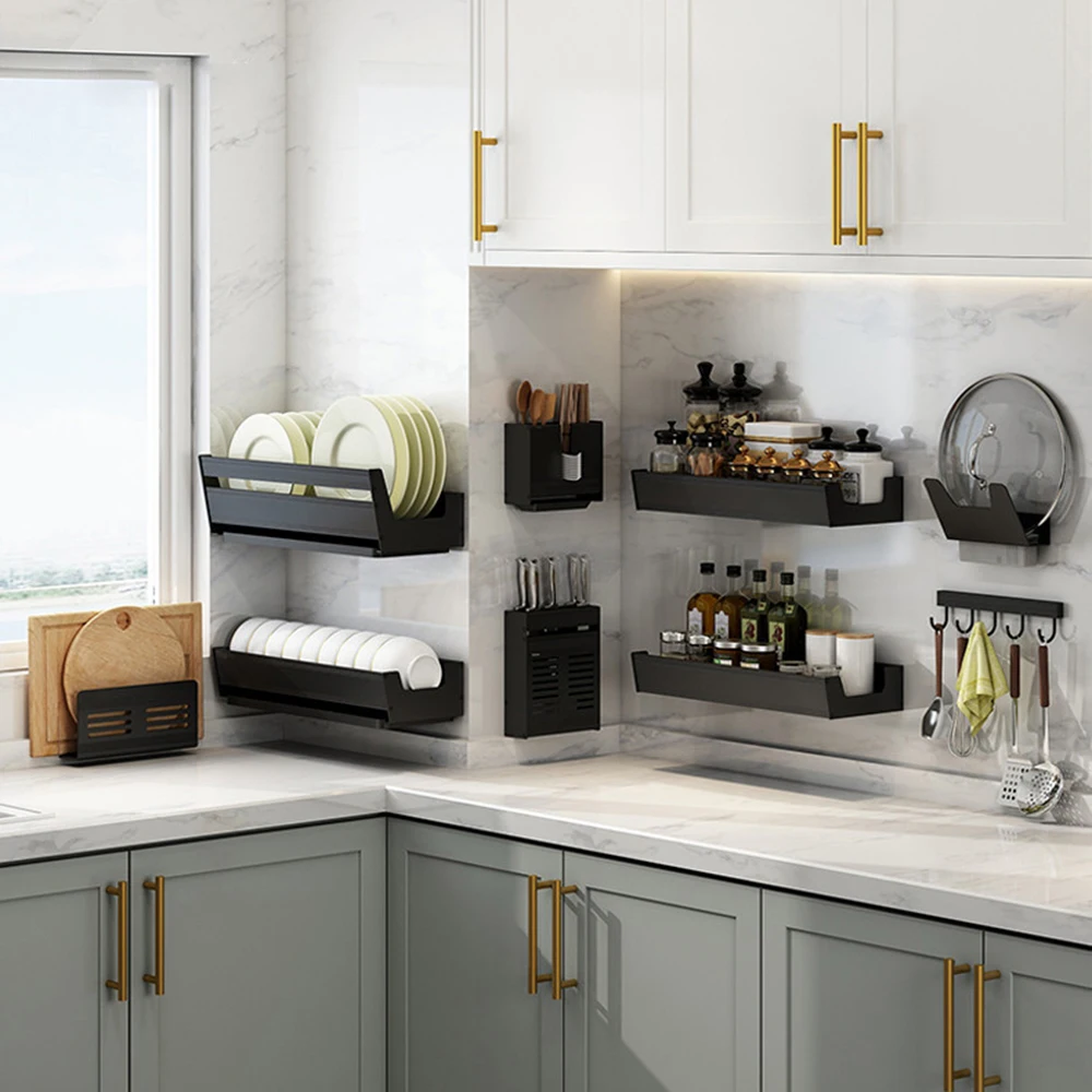 ADOREHOUSE Кухня Органайзер блюдо Слива стеллаж для горшков крышкой поставки чаша