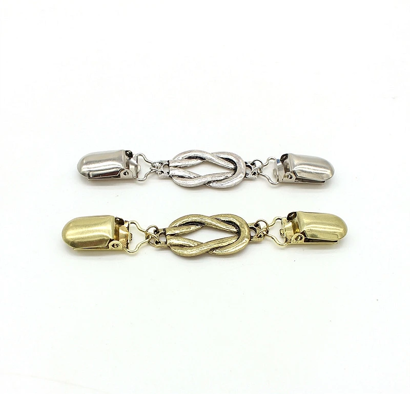 

Woven Rope Loop shape Clip For Sweater Shawl Keeper Collar Buckle Holder Garters Garment Accessories Jewelry