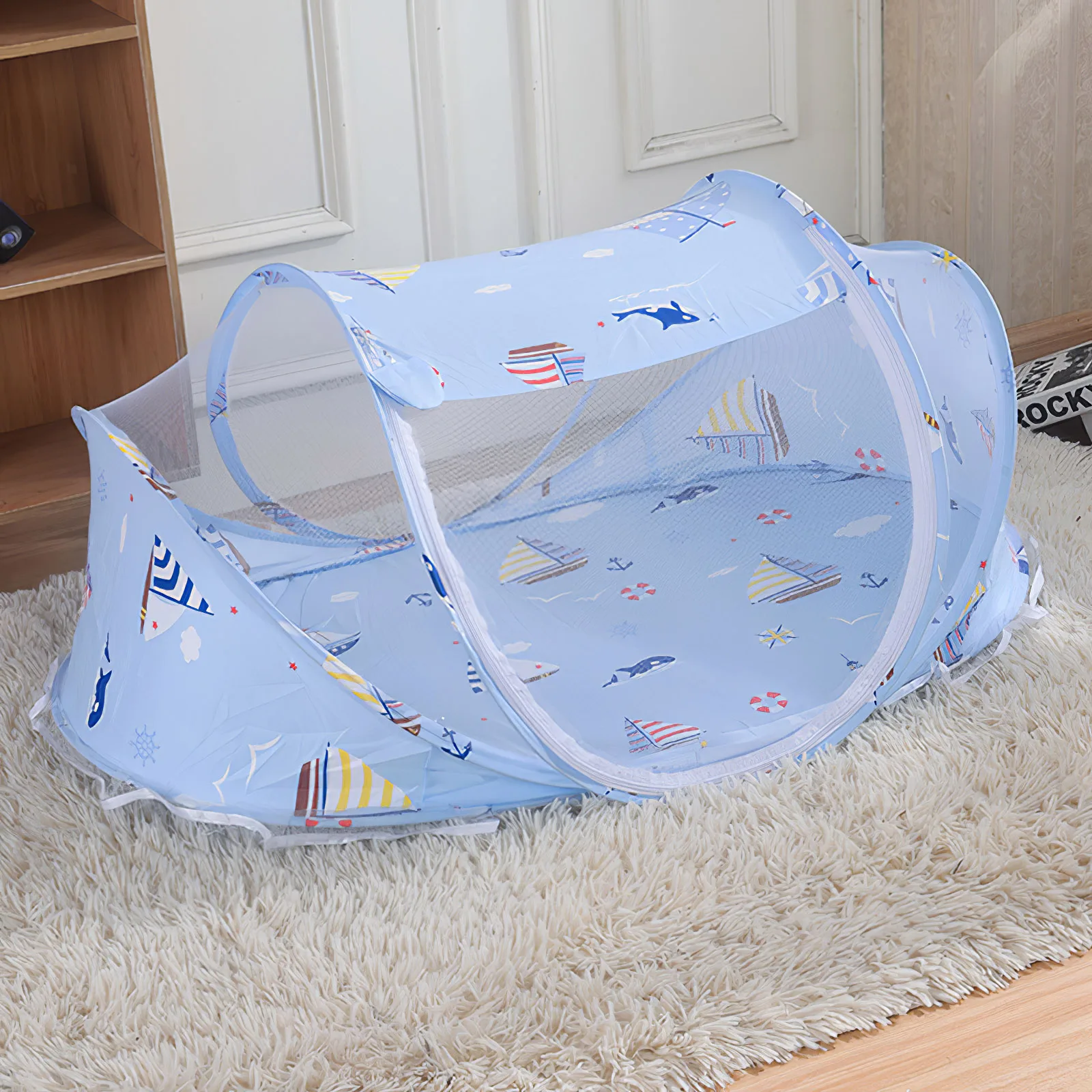 

Portable Baby Beach Tent Infant Sleep Play Tent Shelter Outdoor Foldable Crib Mosquito Net MultiFunction Toddler Travel Bed