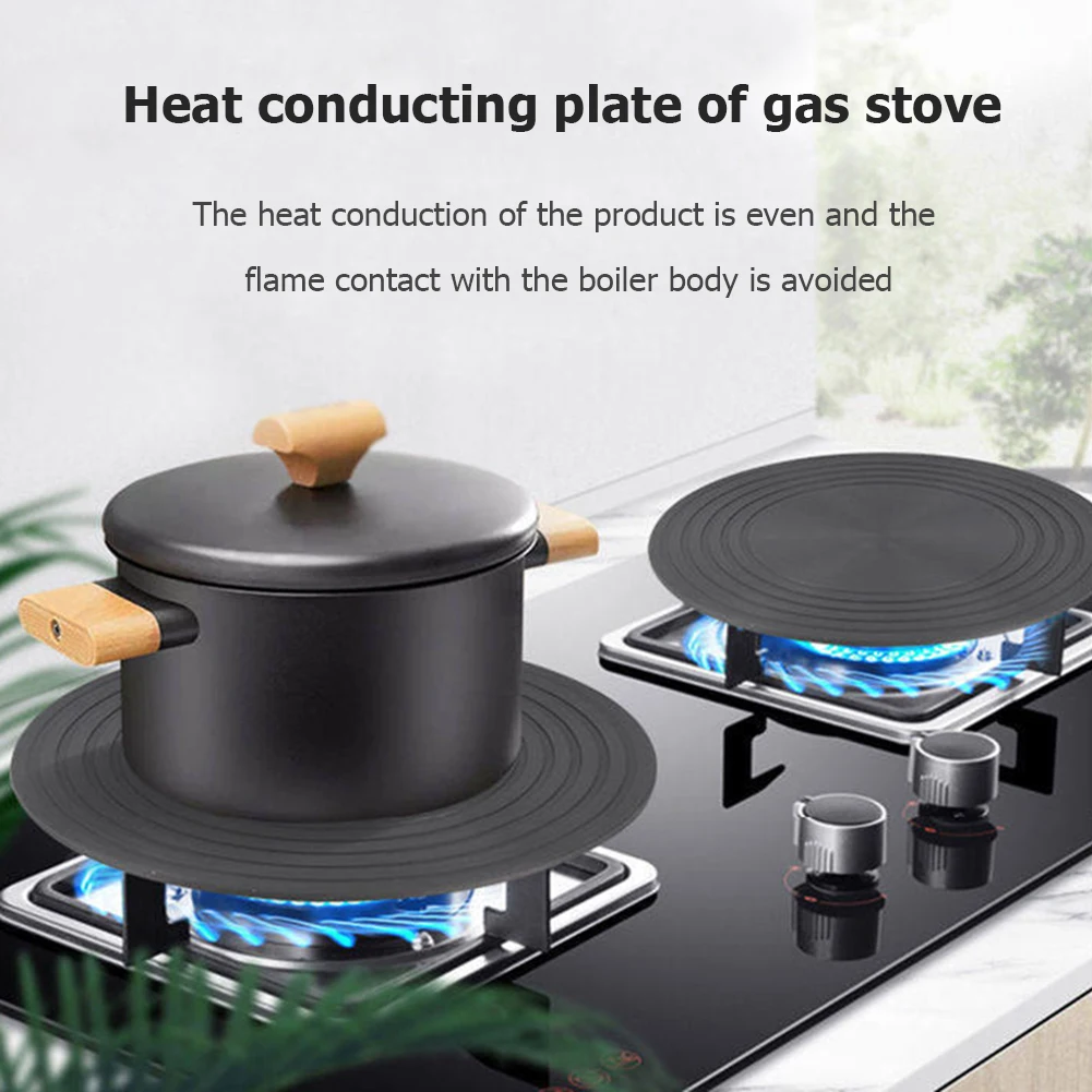 

Gas Stove Heat Transfer Conduction Food Ice Fast Defrosting Plate Energy-saving Enamel Protection Bottom Pan Kitchen Gadget Tool