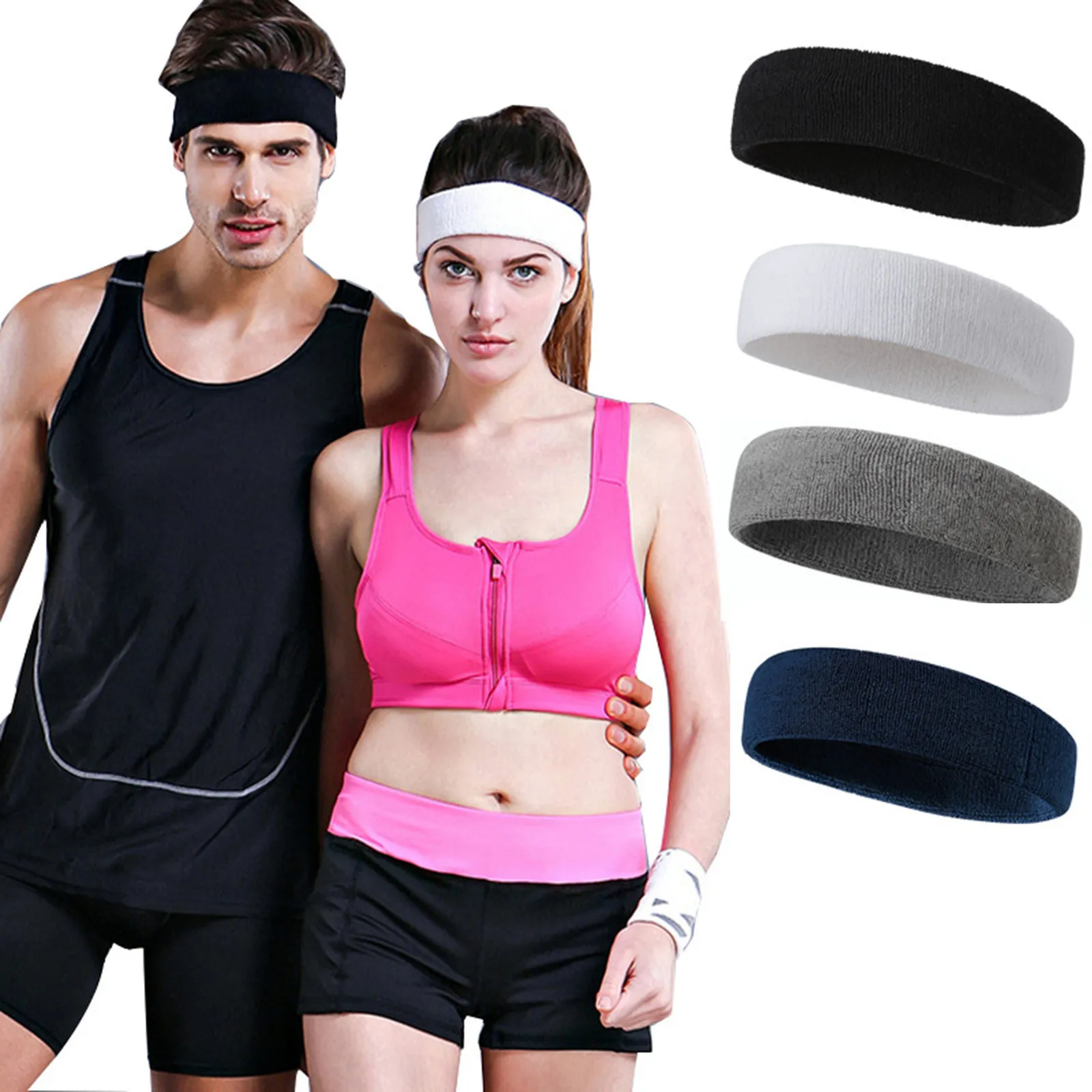 

Fashion Sports Antiperspirant Headscarf Solid Yoga Elastic Hair Band Sport Headband Cotton Headwear Outdoor Yoga Hairband