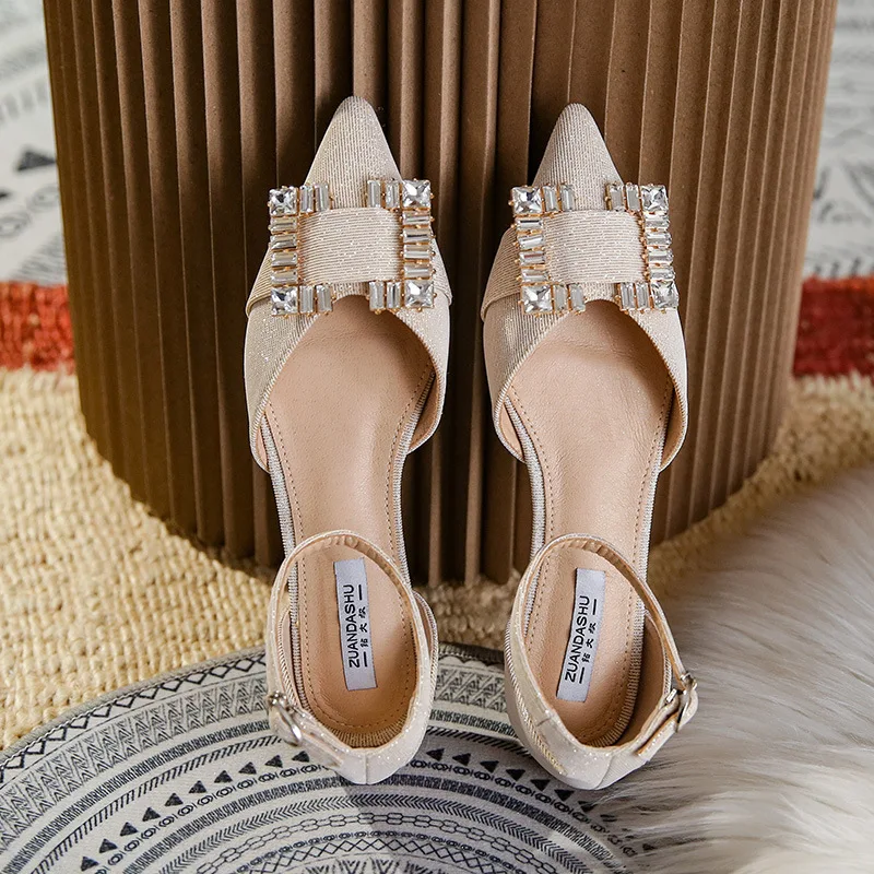 

Zapatos Para Mujer Spring Summer Banquet Flat Sandals Female Fashion Sexy Designer Comfort Sandals Gold Silver Large Size 41 42