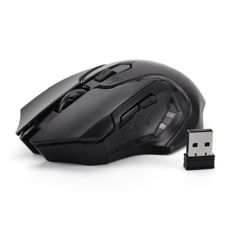 

USB оптическая беспроводная игровая мышь, 6 клавиш, 2,4 ГГц, 3200DPI