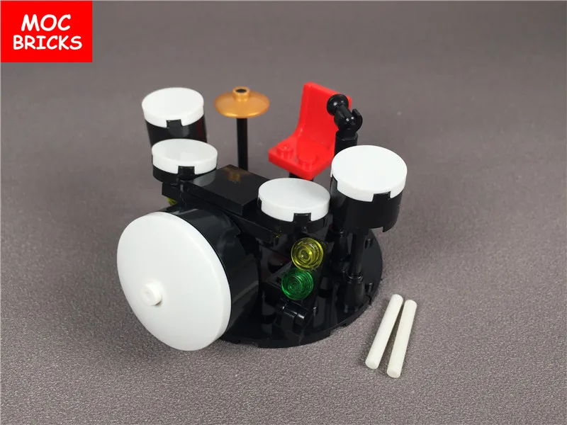 Набор кубики MOC DIY набор барабанов музыкальное оборудование микрофонные
