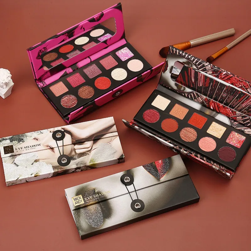 10 цветов металлический блеск Тени для век Палитра Водонепроницаемый устойчивый