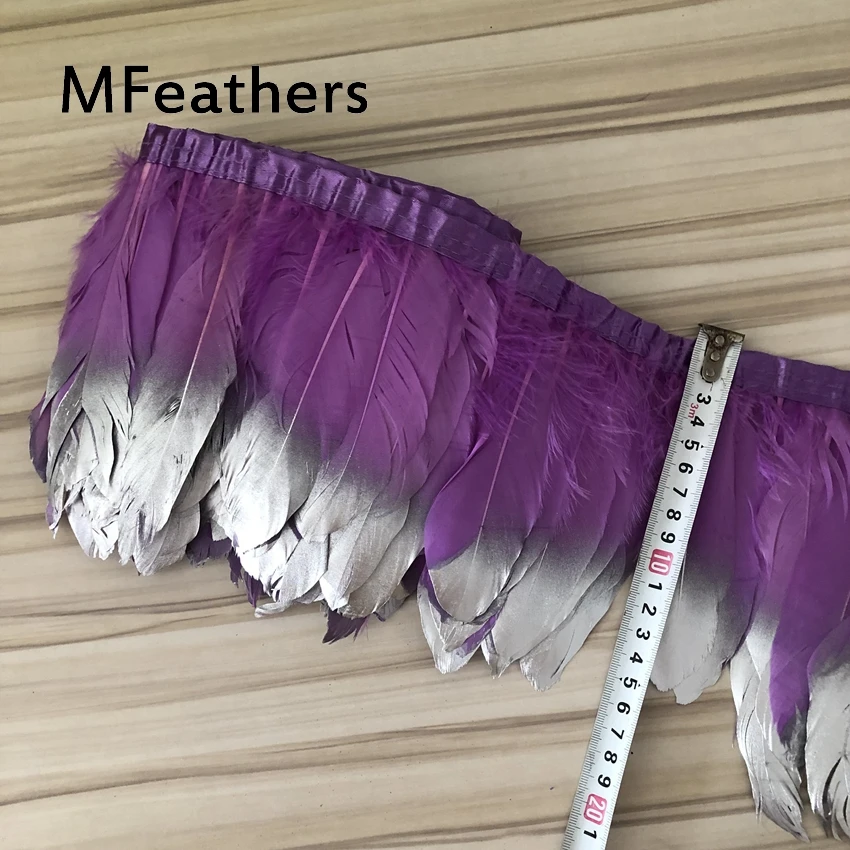 MFeathers светильник фиолетовый окрашенное гусиное перо планки 15-20 см Высота серебро