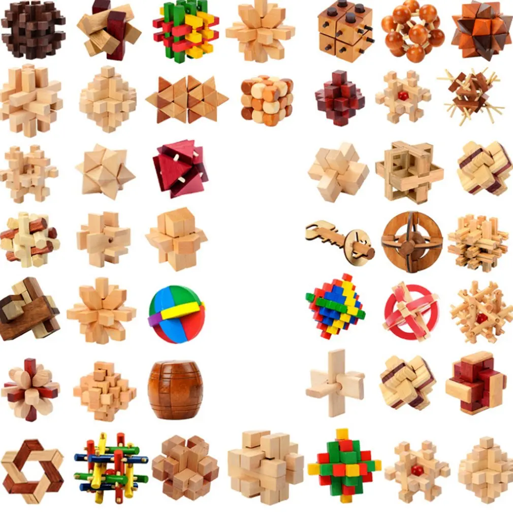 Детские умные игрушки подарки большие деревянные головоломки развивающие