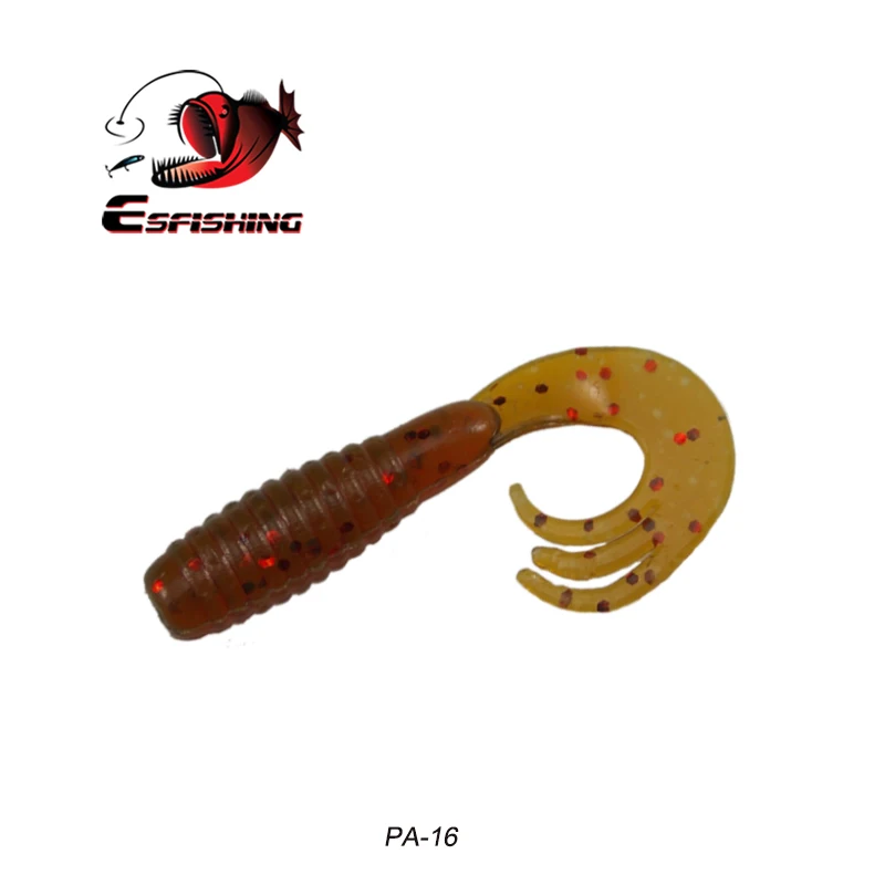 PA16 Esfishing приманка 10 шт. 5 см/1,6 г Esfishing триппле приманки для рыбалки в форме личинок Мягкие силиконовые кренкбейт запах снасти Морская Рыбалка - Цвет: PA16