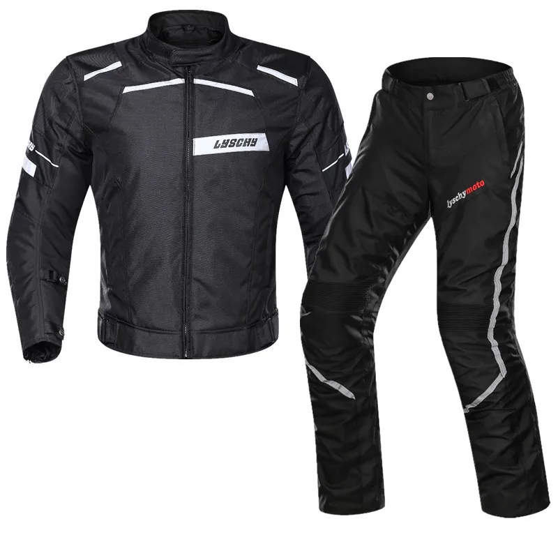 Зимняя мотоциклетная куртка LYSCHY сохраняющая тепло с защитой от холода брюки для