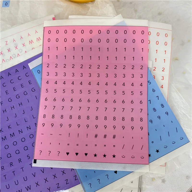 Colorful Letters Numbers Square Label Sticker Waterproof Multi-function Mark Paster Diy Creative Decorative Stationery | Канцтовары для
