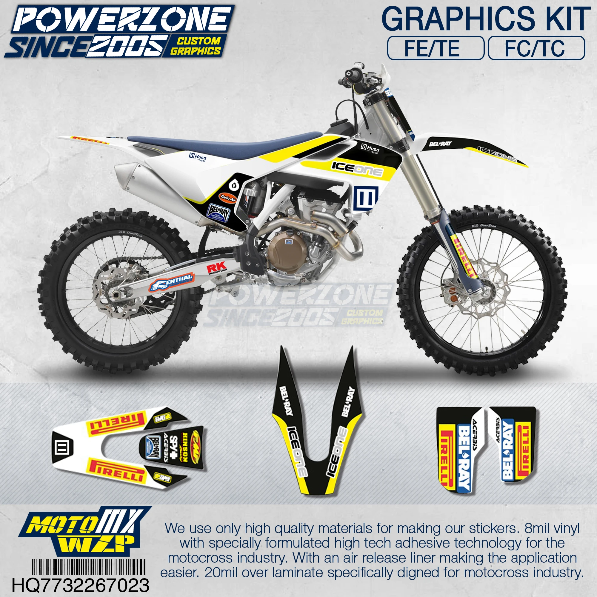 PowerZone графика команды на заказ фоны наклейки 3 м пользовательские для Husqvarna 2017 до