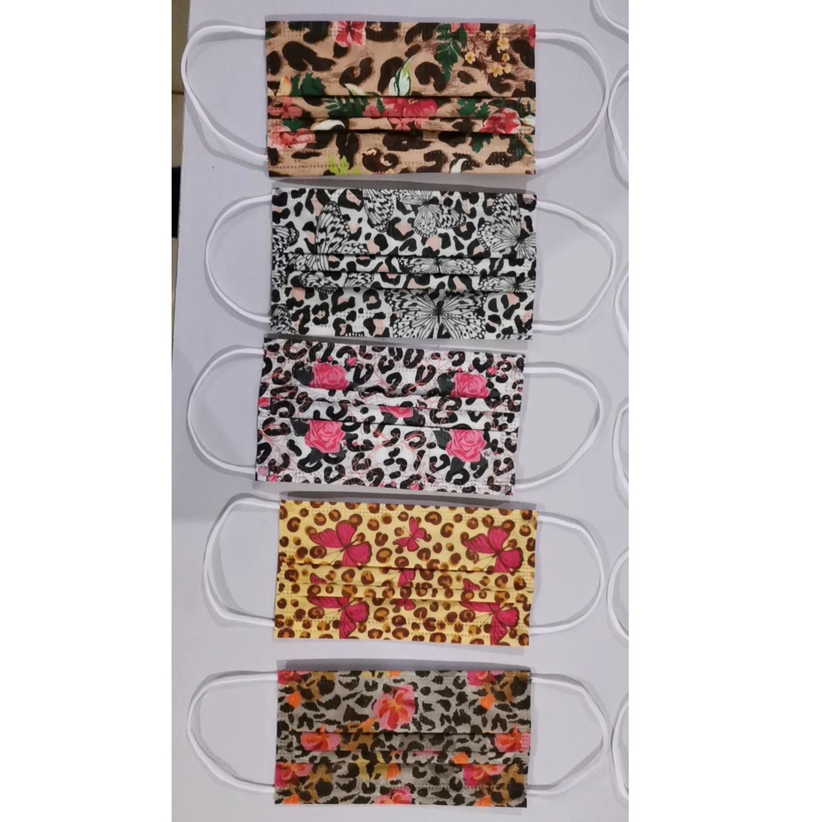 50/100 шт Máscara Быстрая доставка маска лента для волос взрослых с леопардовым