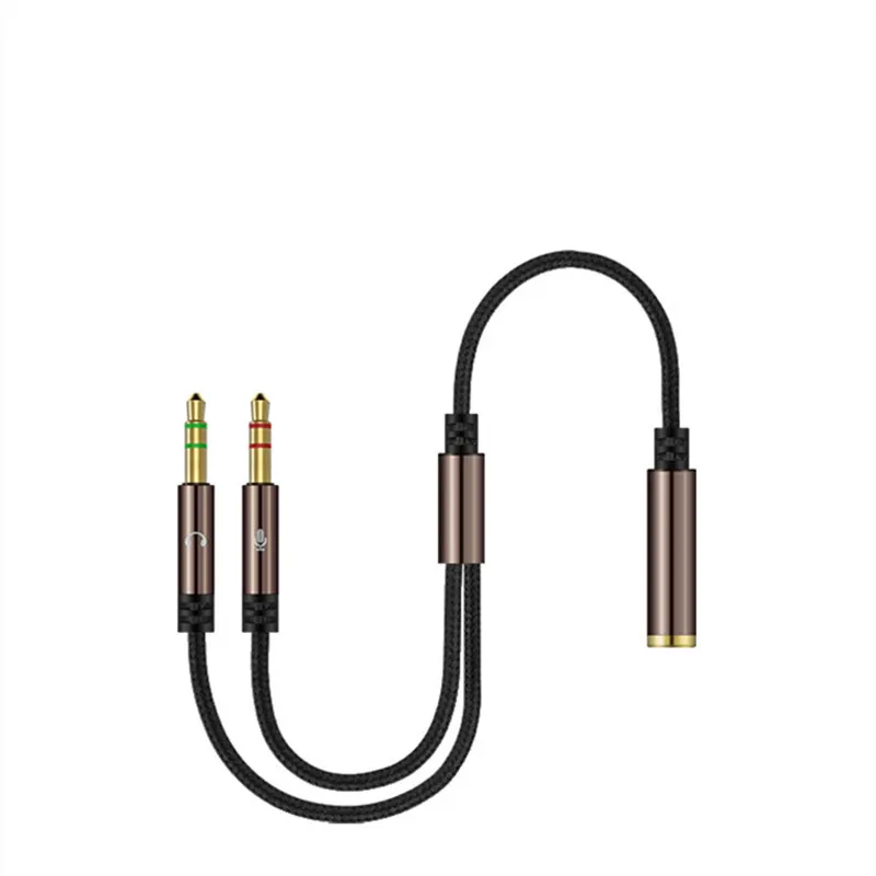 Нейлоновый выход 2 в 1 поддержка только одного источника звука