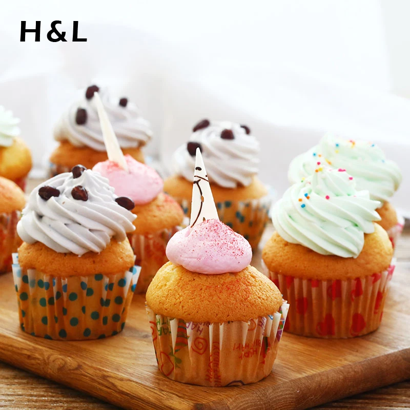 100 шт./компл. Бумажные Формочки для кексов формы торта подложка коробка выпечки