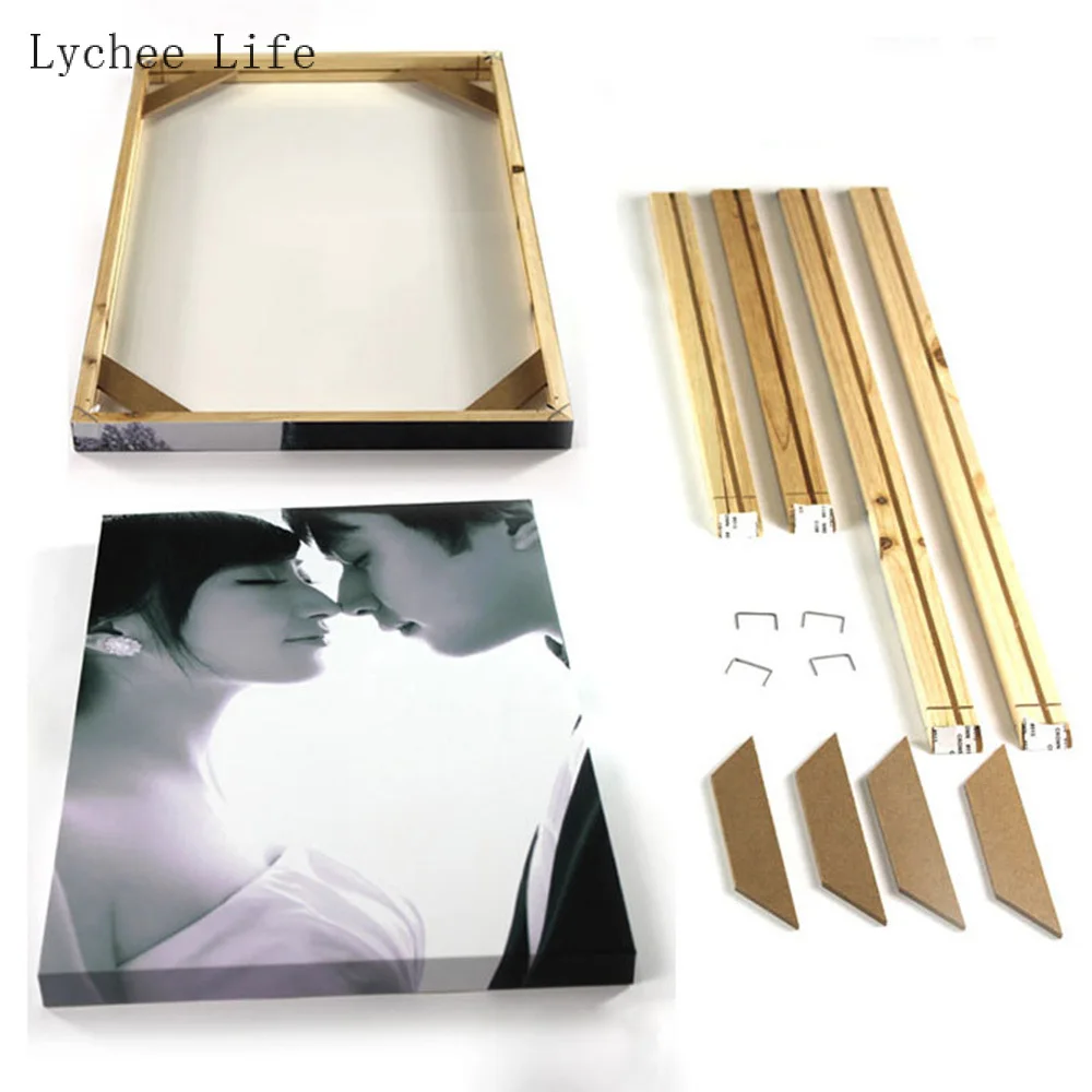 

Lychee Life 4 шт./лот Внутренняя Рамка для вышивки крестиком маленькая рамка для фотографий деревянная настенная фотография праздничное украшен...