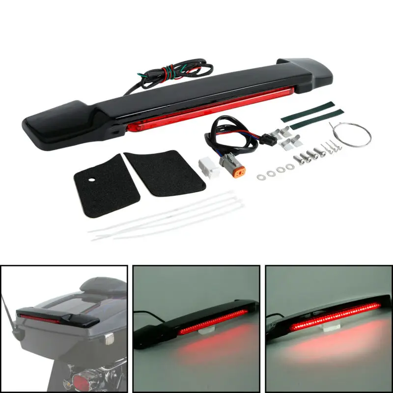 Мотоцикл светодиодный задний багажник спойлер на фонарь для Харли Тур Пак Touring King