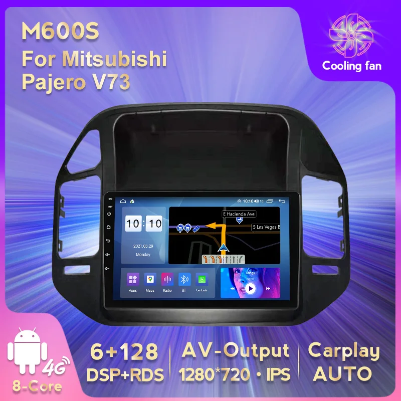 

Автомобиль радио плеер для Mitsubishi Pajero V73 GPS навигации автомобиля DVD мультимедийный плеер с 9 дюймов Android 11 6 + 128G 8-ядерный WI-FI 4 аппарат не привяза...