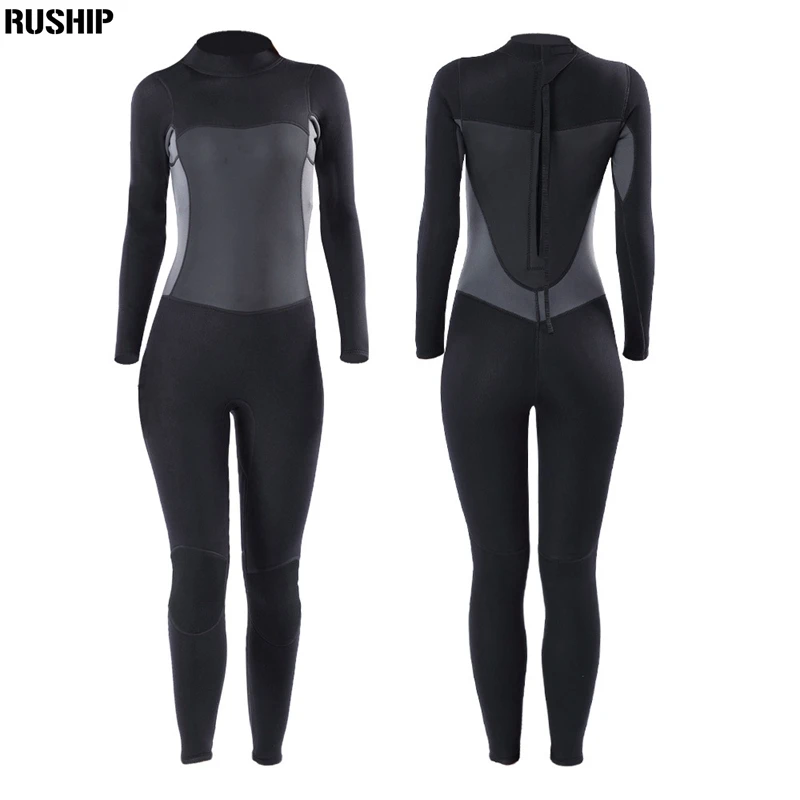 Женский неопреновый гидрокостюм 2 мм эластичный черный костюм для серфинга и