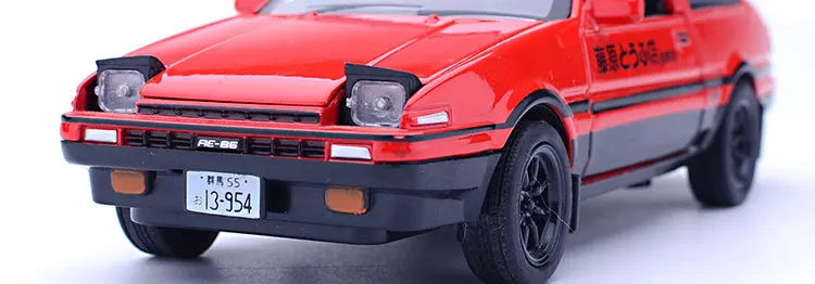 Модель автомобиля Zhenwei TRUENO AE 86 из сплава, литая под давлением, игрушка со звуком для детей, светильник, подарки, открытая дверь, игрушечная коробка